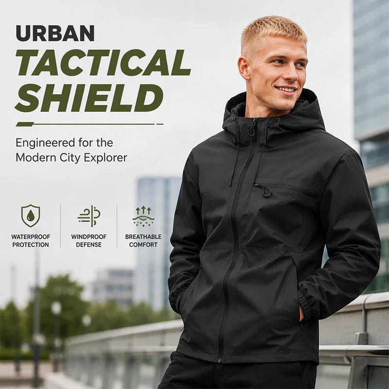 Waterproof Hooded Techwear Jacket