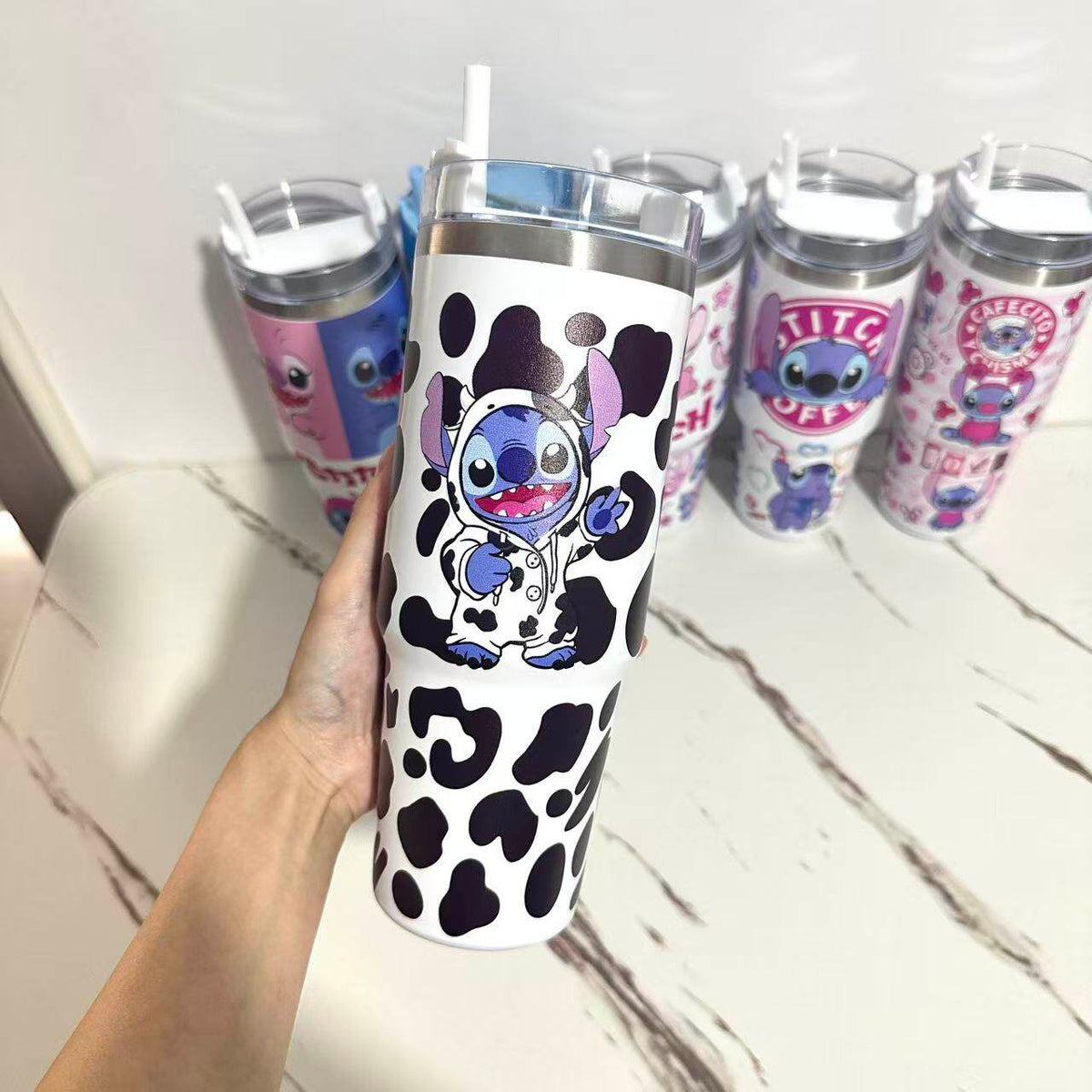 30oz Insulated Tumbler with Handle & Straw
