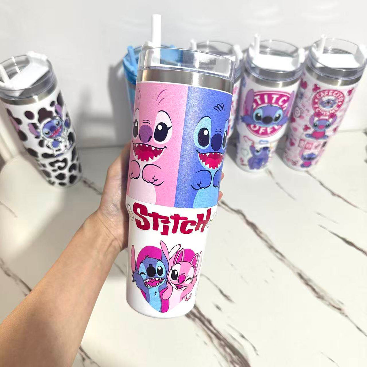 30oz Insulated Tumbler with Handle & Straw