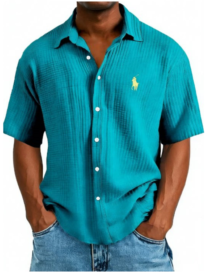 Luxury Men's Casual Short-Sleeve Shirt