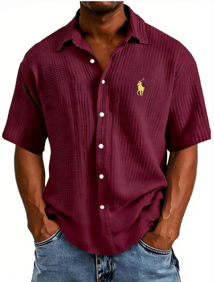 Luxury Men's Casual Short-Sleeve Shirt