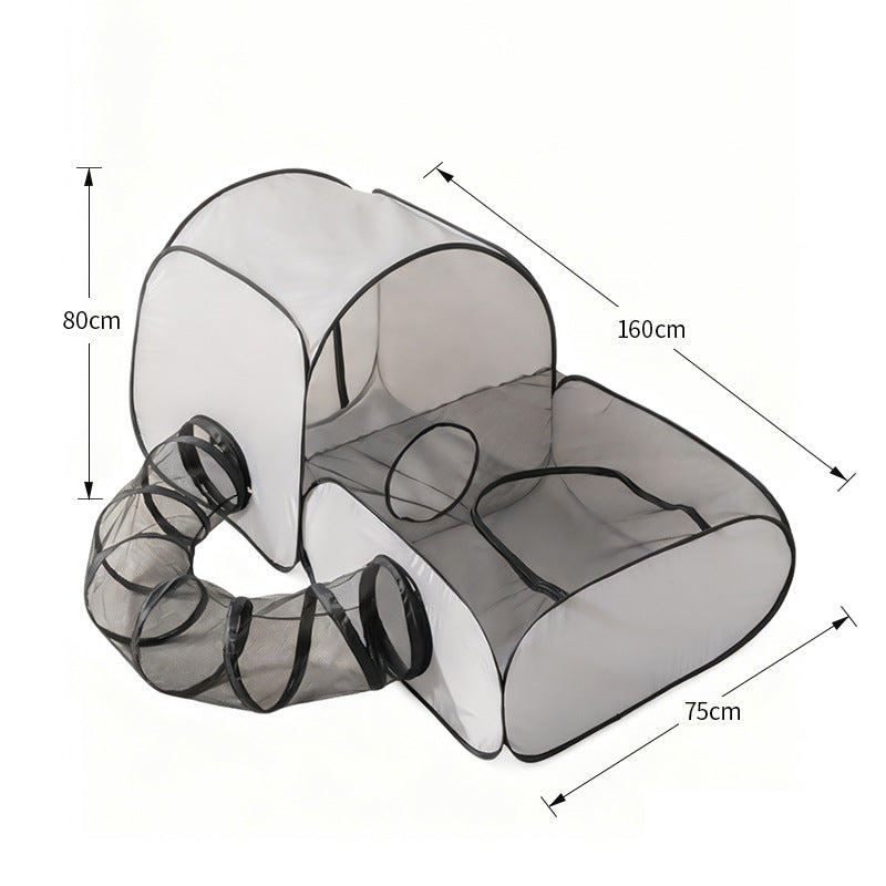 3-in-1 Foldable Pet Playpen with Tunnel