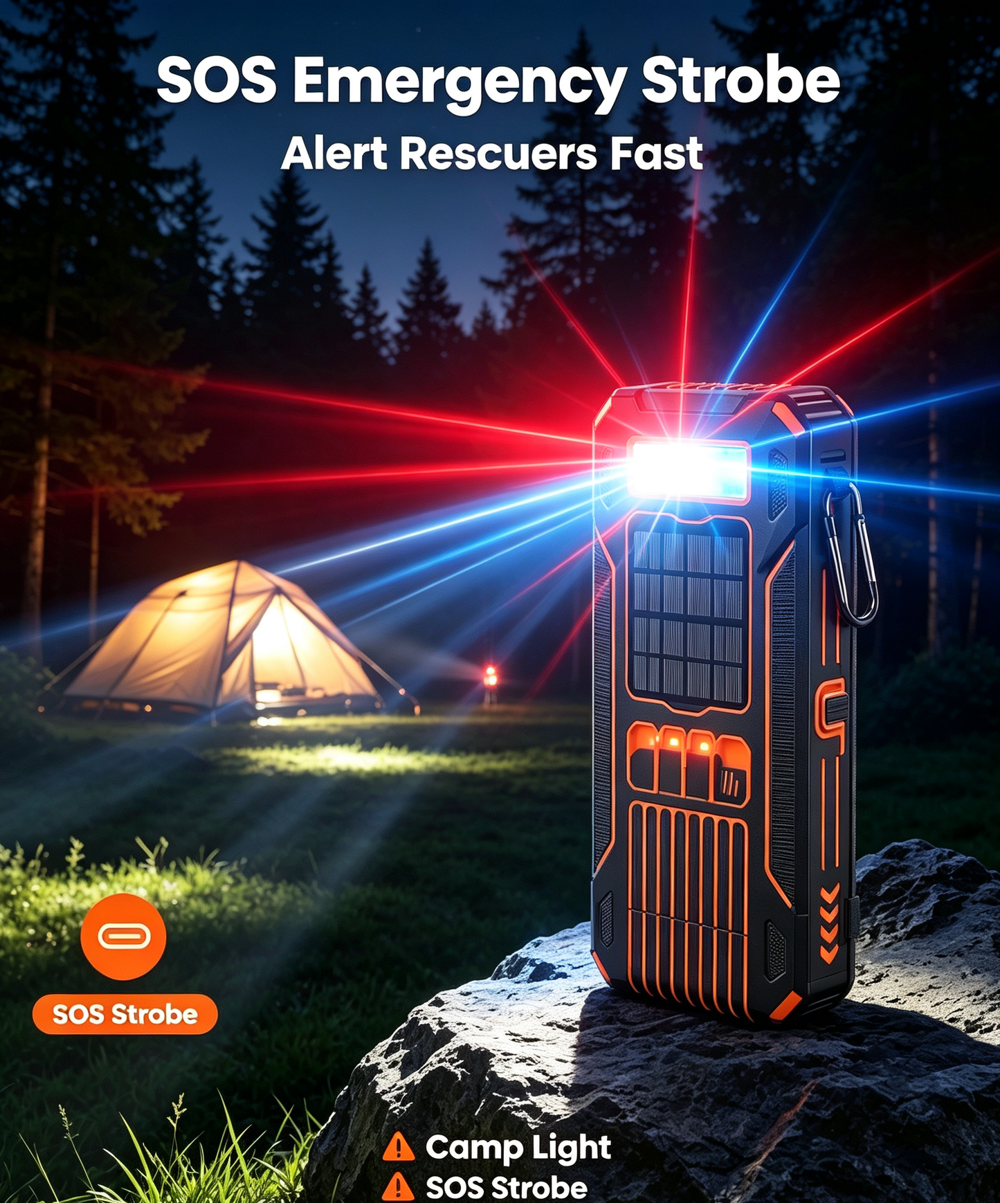 Foldable Solar Power Bank – Ultimate Outdoor Emergency Charger