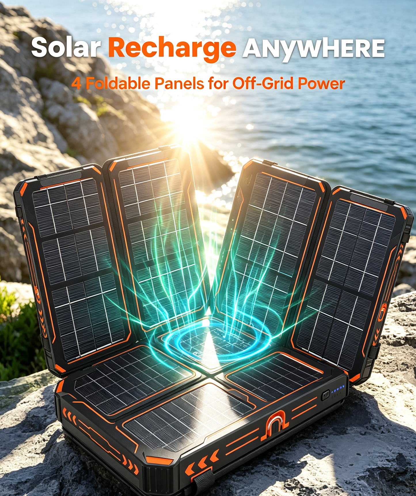 Foldable Solar Power Bank – Ultimate Outdoor Emergency Charger