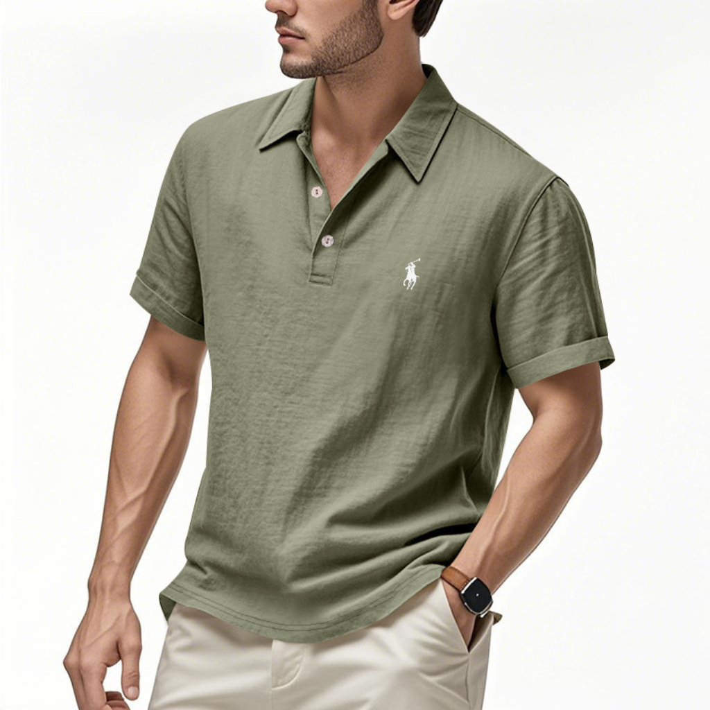 Premium Cotton Linen Polo Shirt