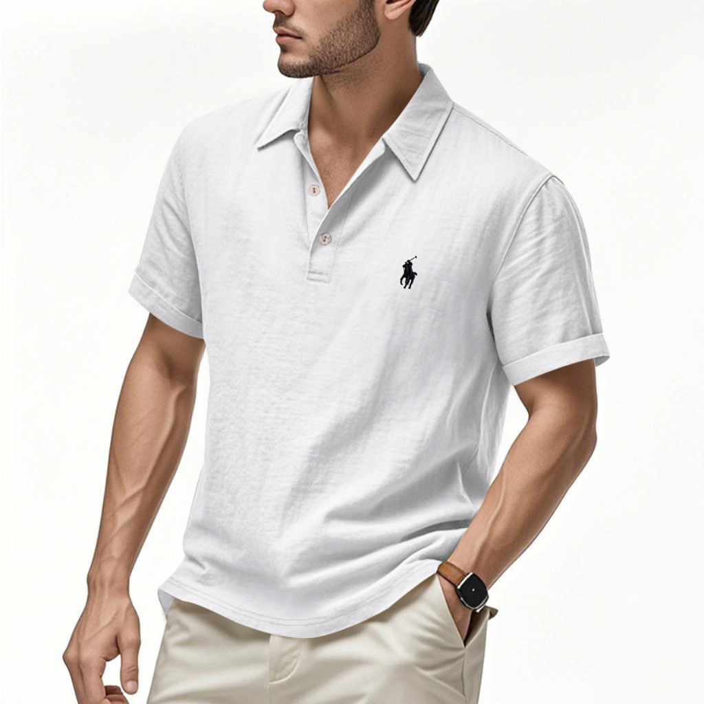 Premium Cotton Linen Polo Shirt