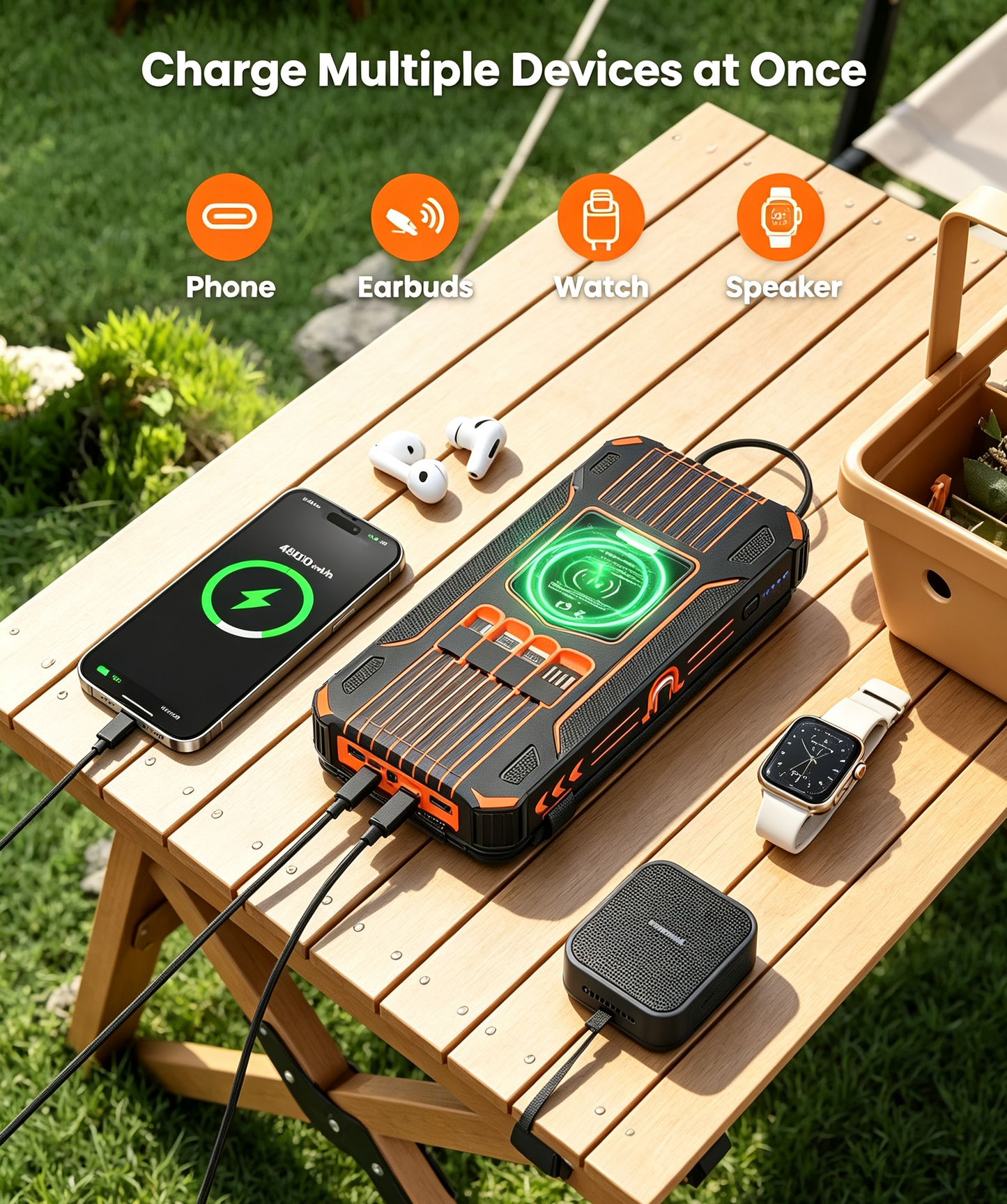 Foldable Solar Power Bank – Ultimate Outdoor Emergency Charger