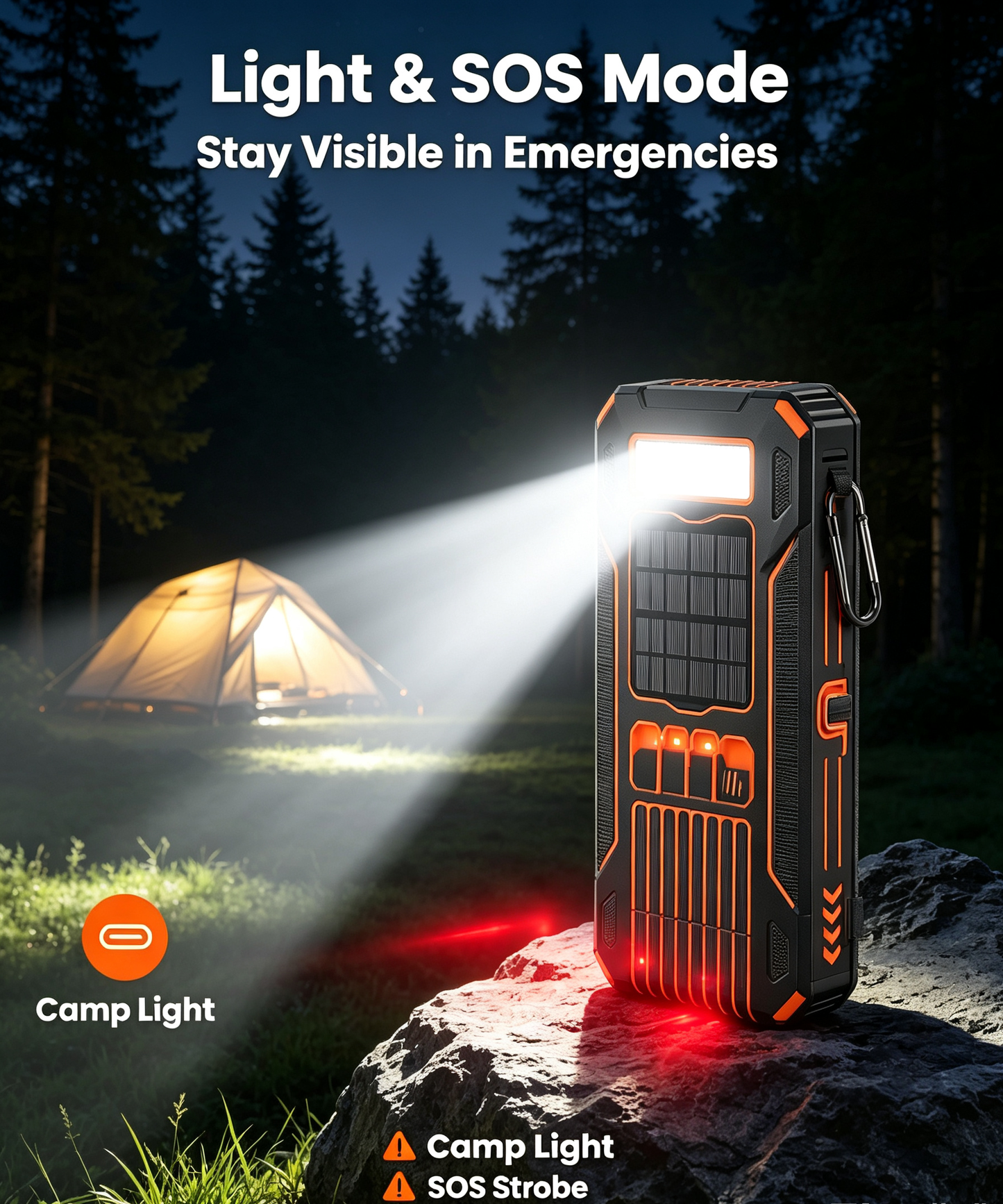 Foldable Solar Power Bank – Ultimate Outdoor Emergency Charger