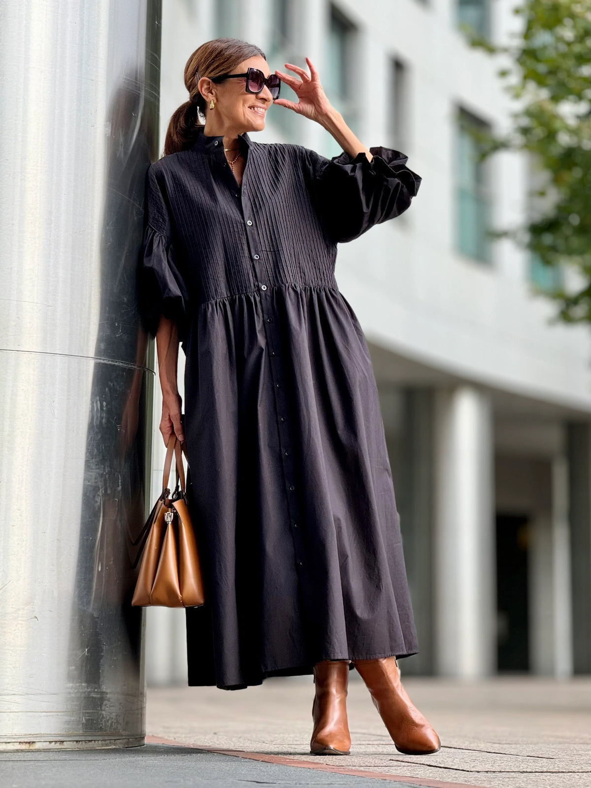 Phoebe Classic Dress -Timeless Minimalist Elegance