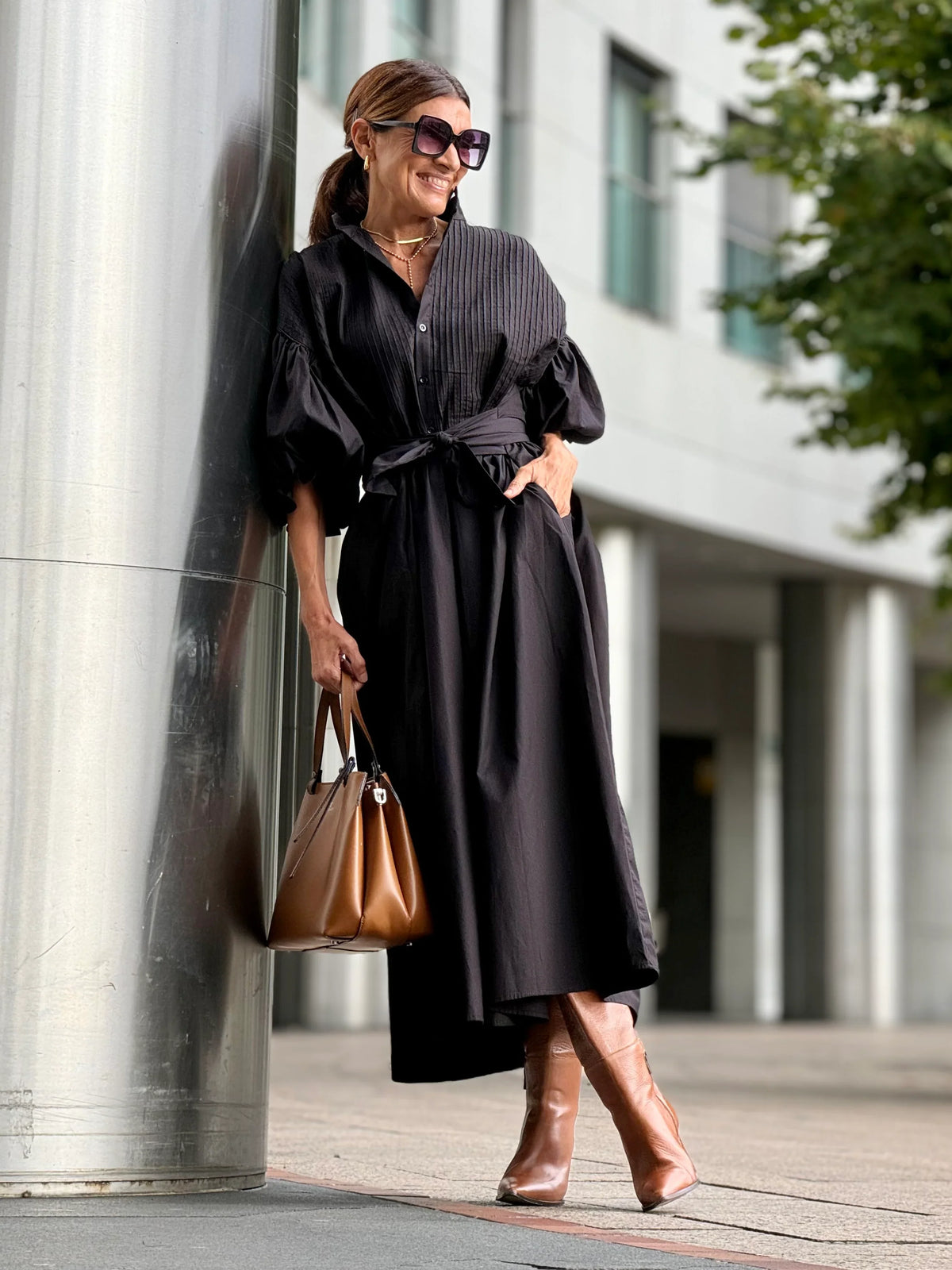 Phoebe Classic Dress -Timeless Minimalist Elegance