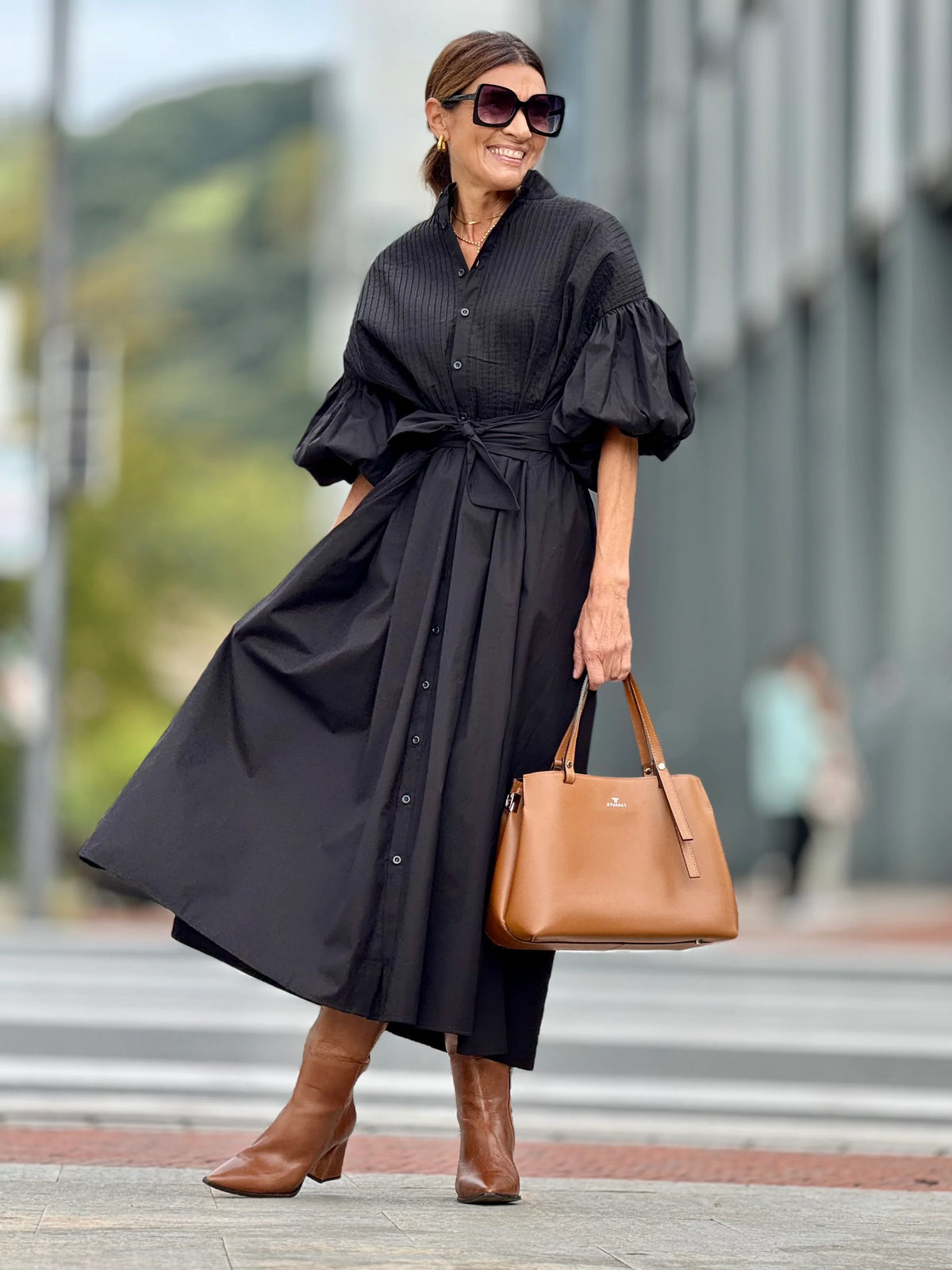 Phoebe Classic Dress -Timeless Minimalist Elegance