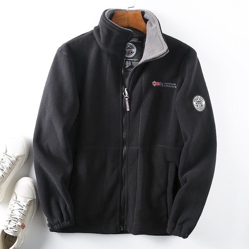 Double-Layer Wool Warm Hooded Coat