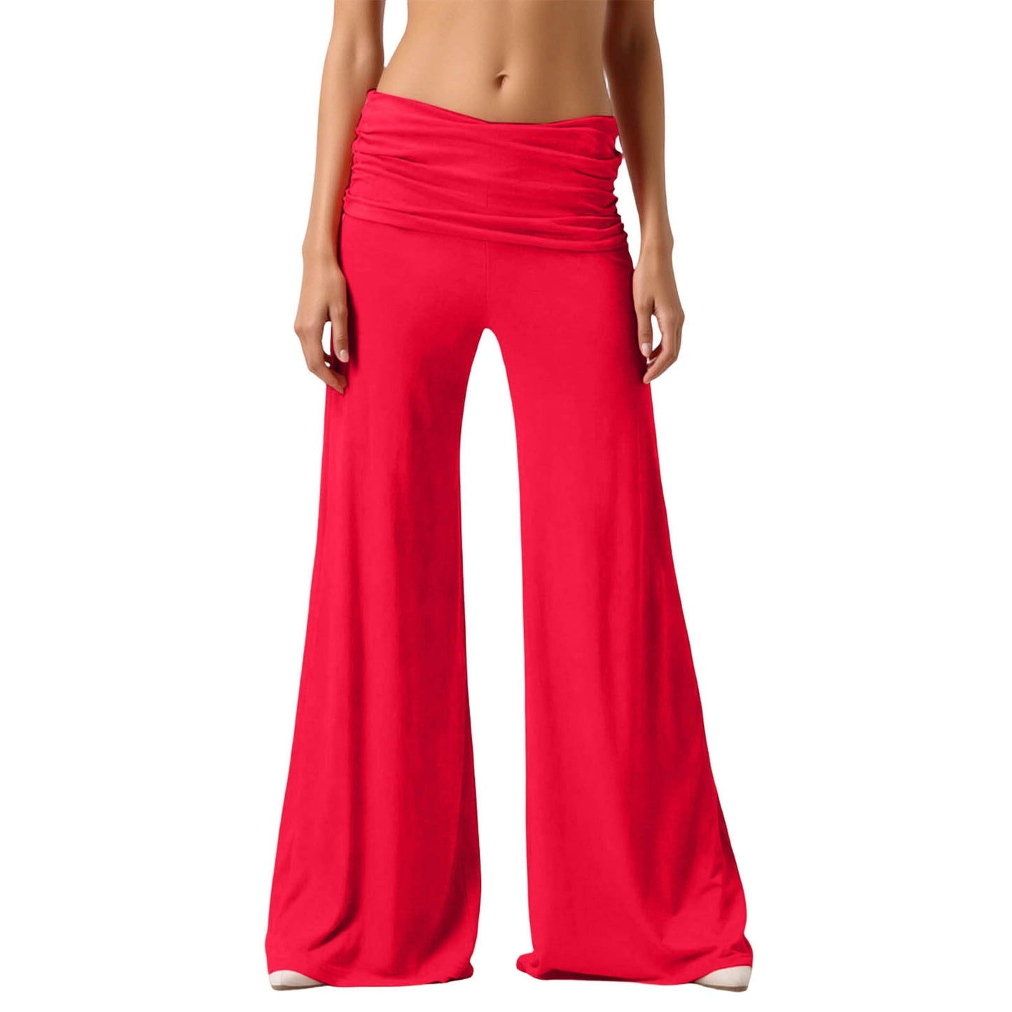 Coral Foldover Everyday Comfort Trousers