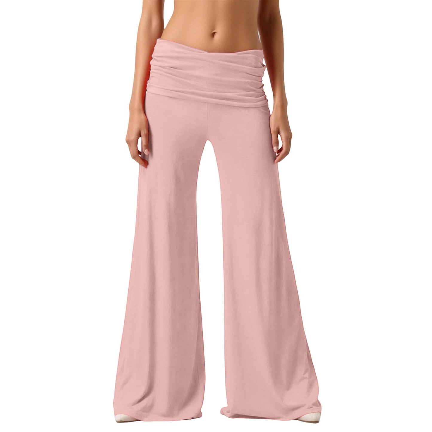 Coral Foldover Everyday Comfort Trousers