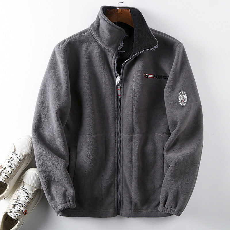 Double-Layer Wool Warm Hooded Coat