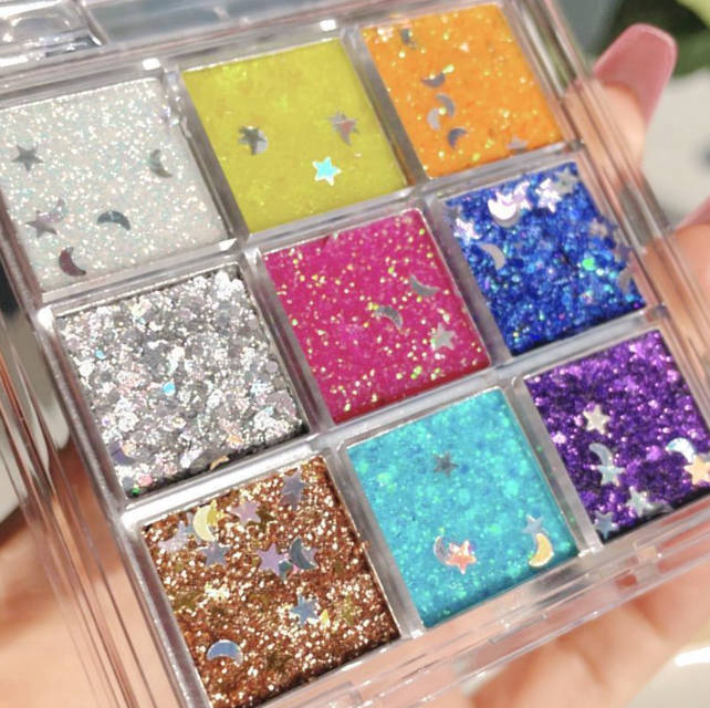 Pocket 9 Color Sparkling Eyeshadow Box