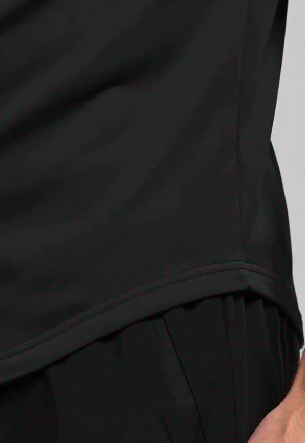 Men's zip-up polo shirt