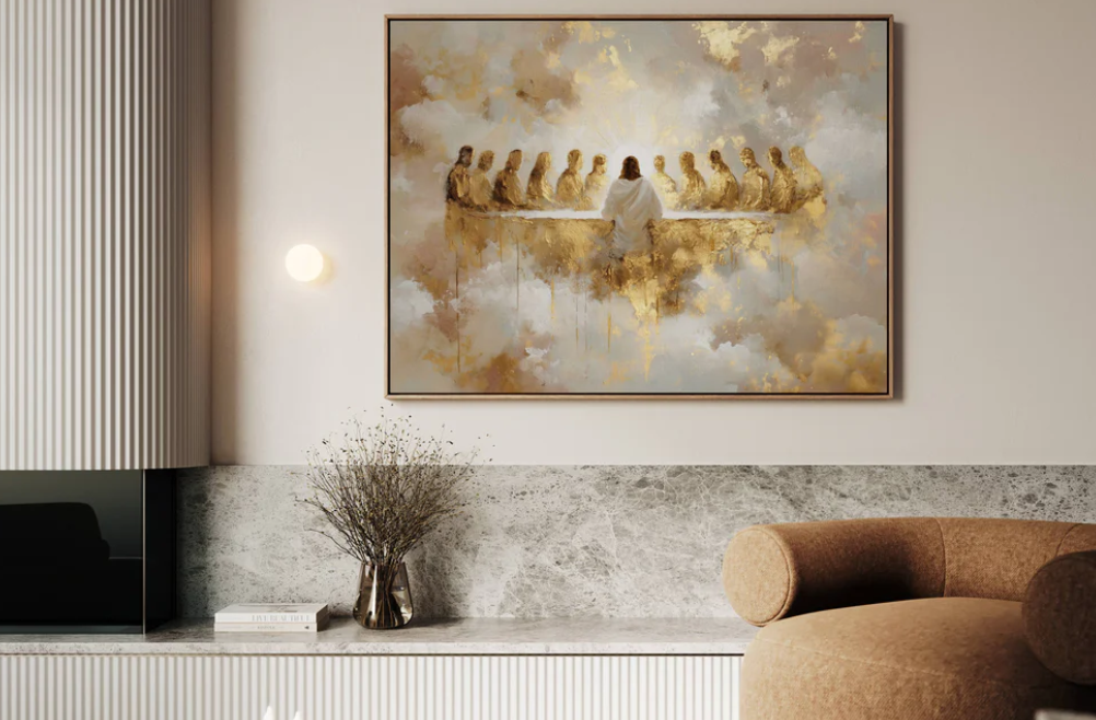 Mountain Cross Faith Canvas Wall Art