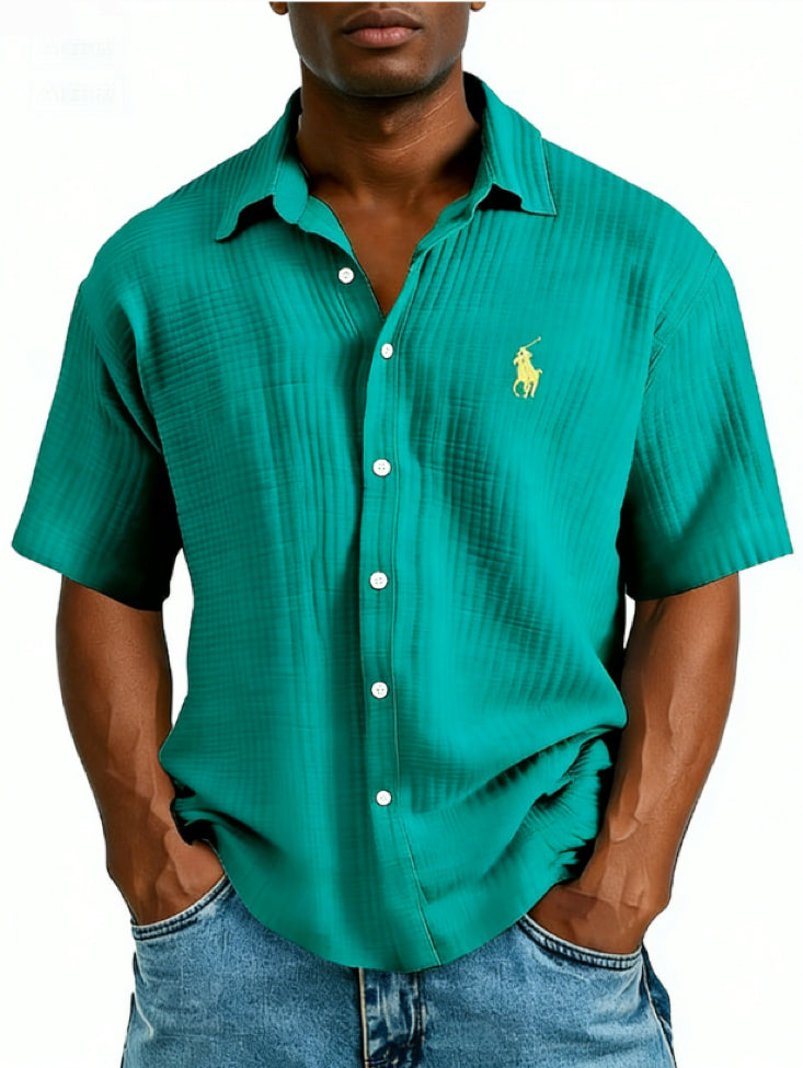 Luxury Men's Casual Short-Sleeve Shirt