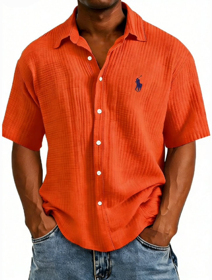 Luxury Men's Casual Short-Sleeve Shirt