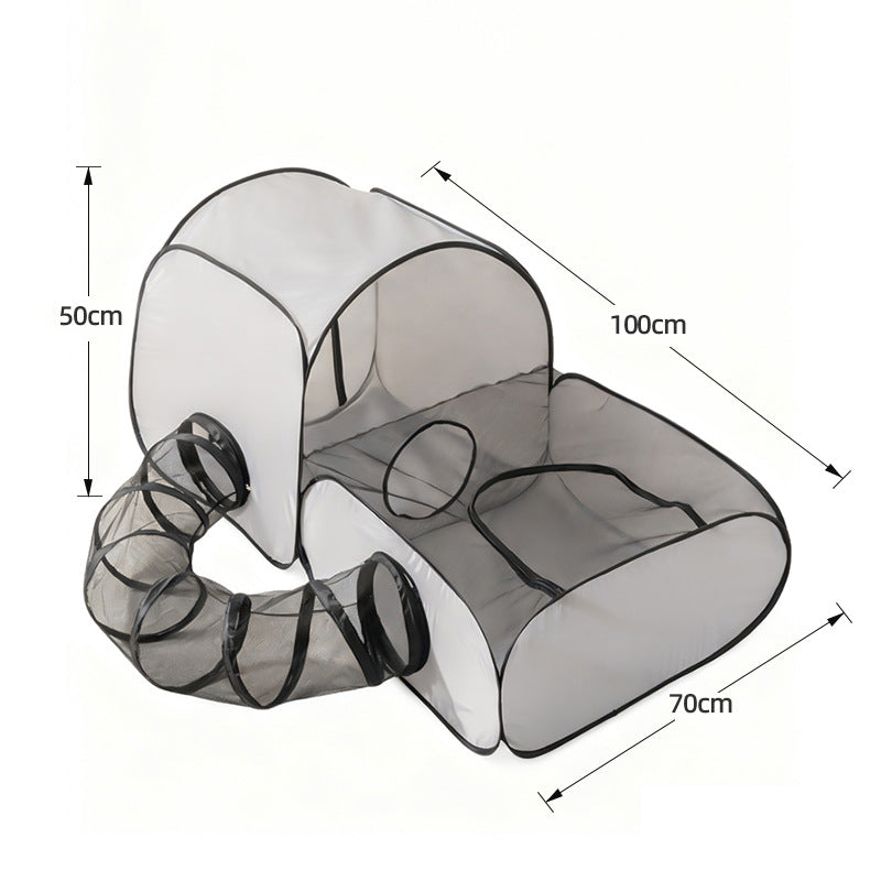 3-in-1 Foldable Pet Playpen with Tunnel