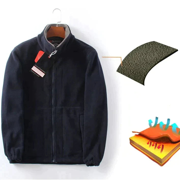 Double-Layer Wool Warm Hooded Coat