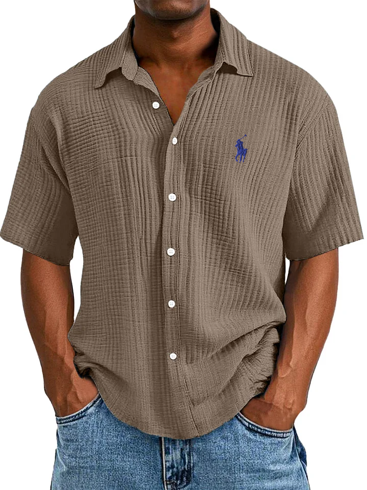 Luxury Men's Casual Short-Sleeve Shirt