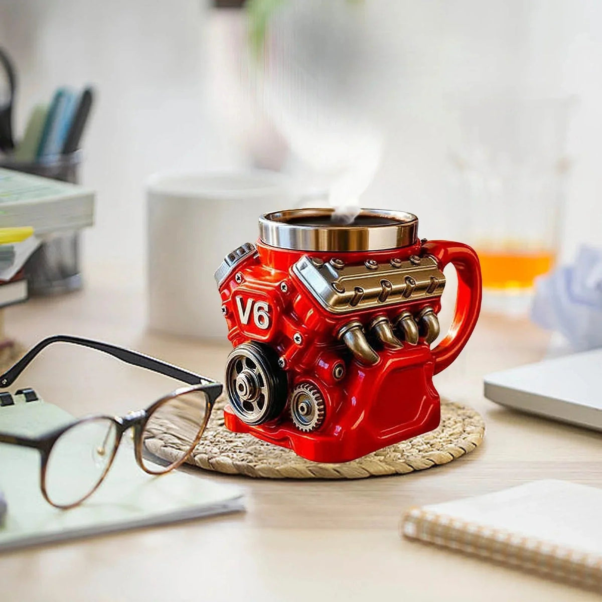 🔥V8 Engine Retro Stainless Steel Coffee Mug