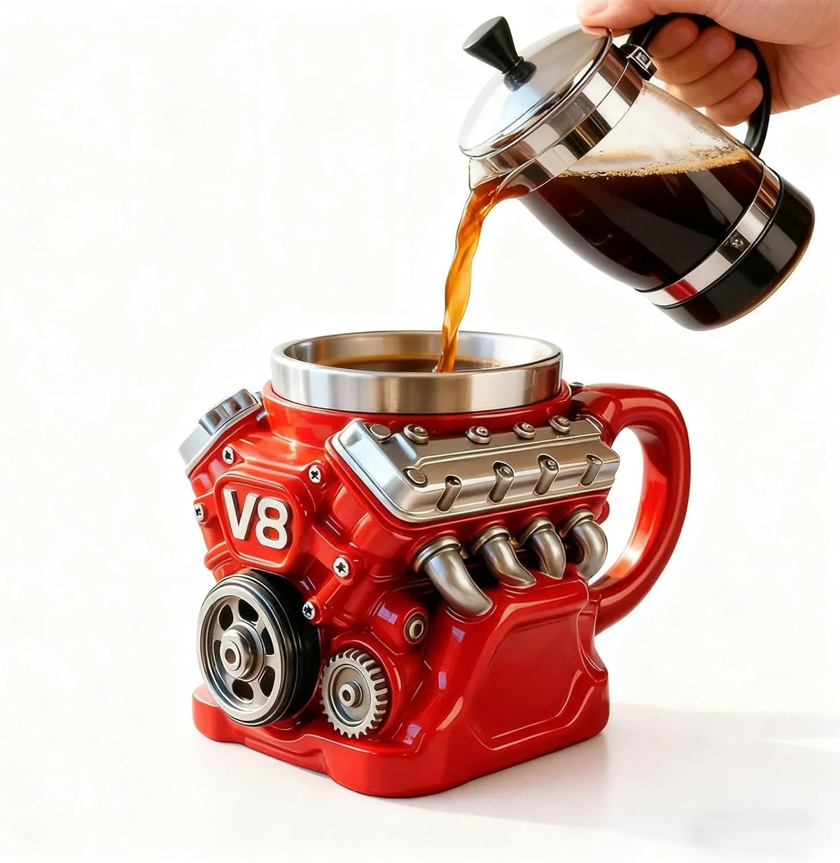 🔥V8 Engine Retro Stainless Steel Coffee Mug