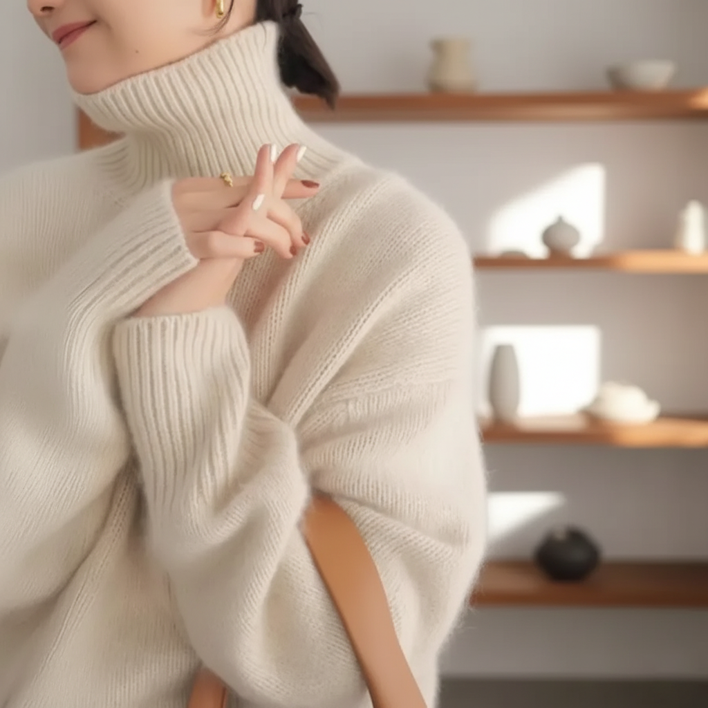 Women's Warm Cashmere Sweater - Soft & Cozy