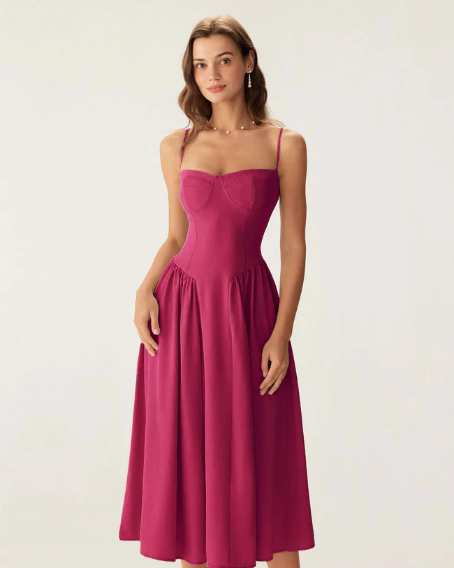 Chic Elegant Midi Slip Dress - Timeless Charm