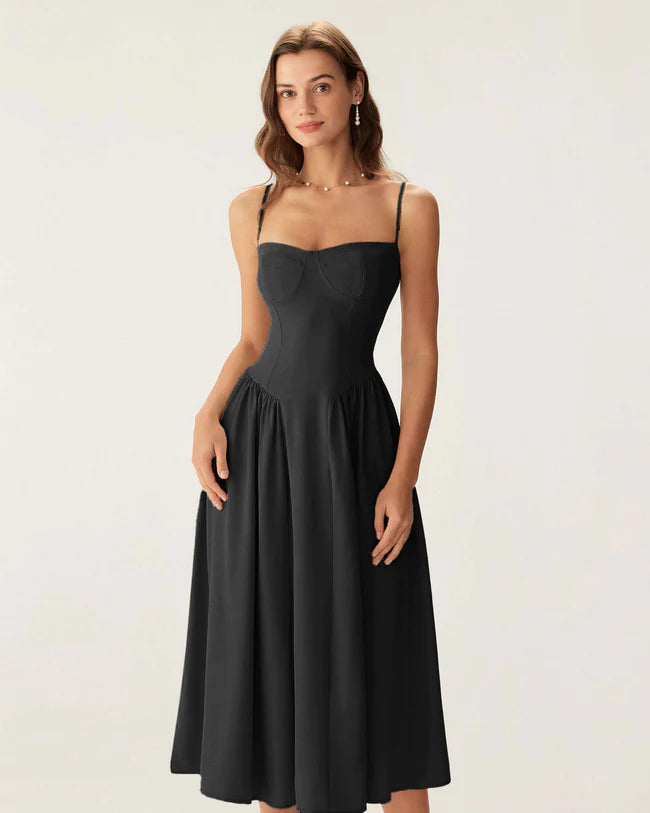 Chic Elegant Midi Slip Dress - Timeless Charm