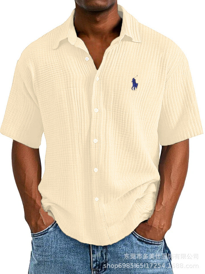 Luxury Men's Casual Short-Sleeve Shirt