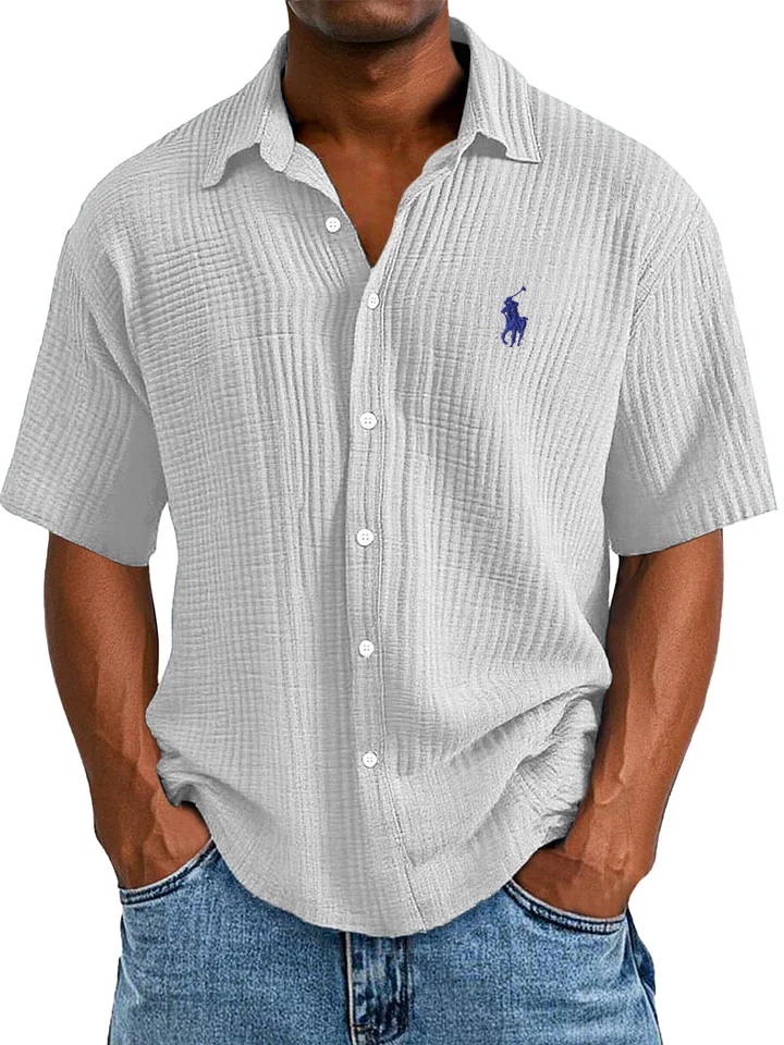 Luxury Men's Casual Short-Sleeve Shirt