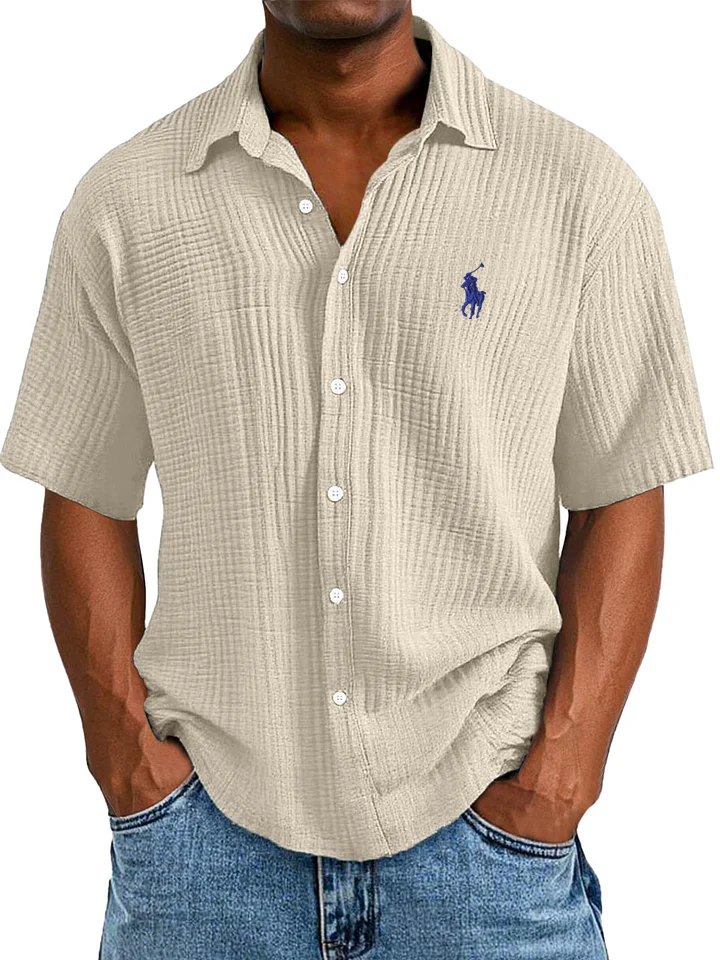 Luxury Men's Casual Short-Sleeve Shirt