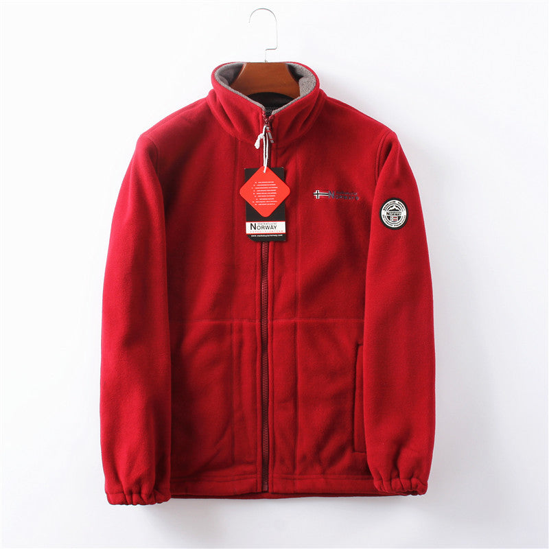 Double-Layer Wool Warm Hooded Coat