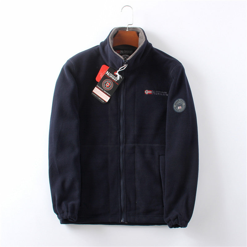 Double-Layer Wool Warm Hooded Coat
