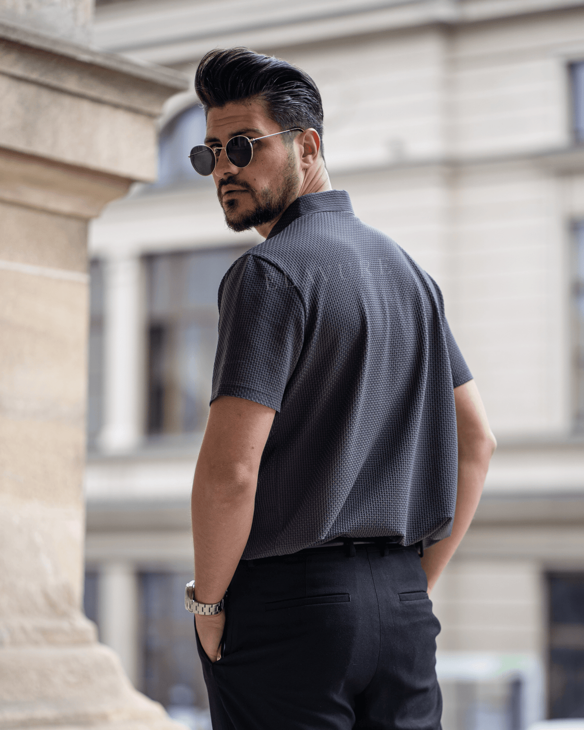 Men's Ice Silk Short Sleeve Polo Shirt
