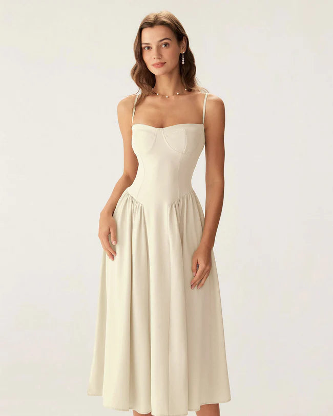 Chic Elegant Midi Slip Dress - Timeless Charm