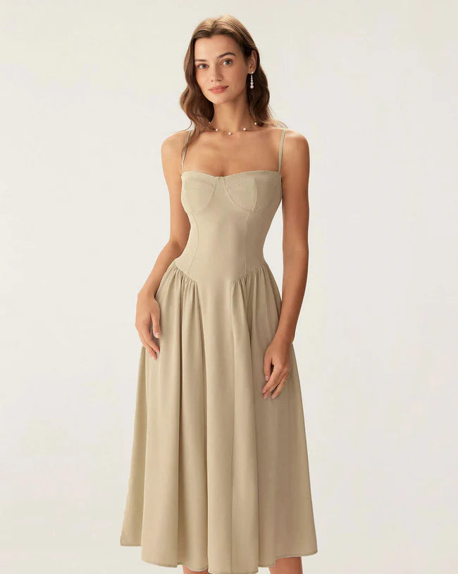 Chic Elegant Midi Slip Dress - Timeless Charm