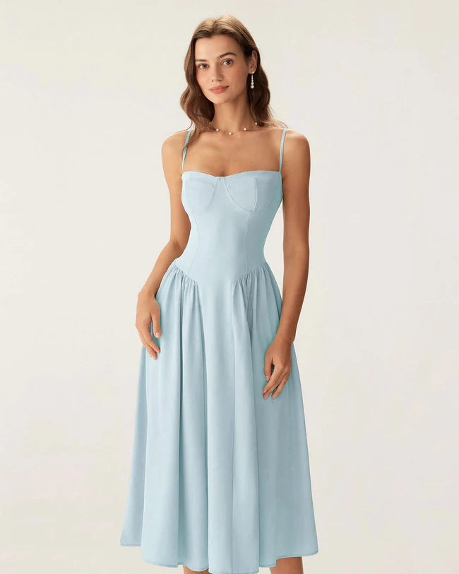 Chic Elegant Midi Slip Dress - Timeless Charm