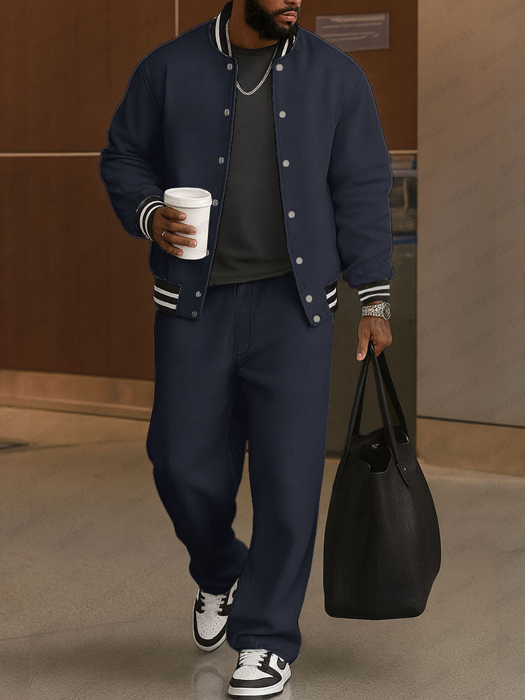 Classic Striped Jacket Pants Set