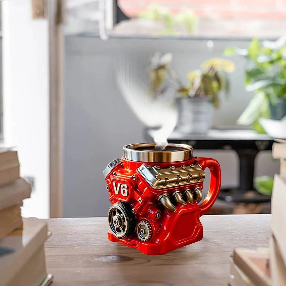 🔥V8 Engine Retro Stainless Steel Coffee Mug