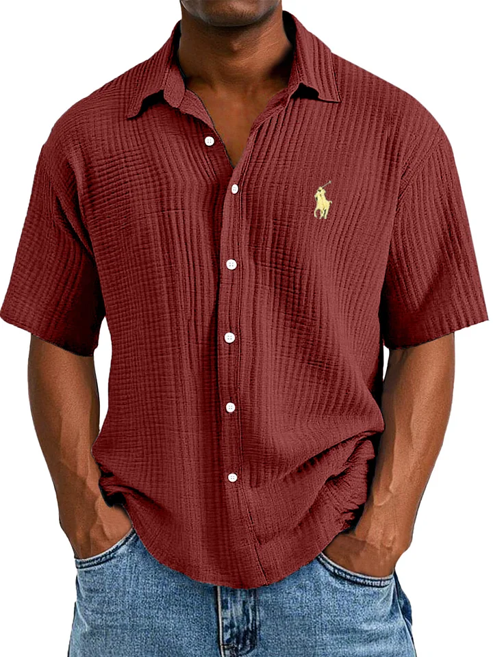 Luxury Men's Casual Short-Sleeve Shirt