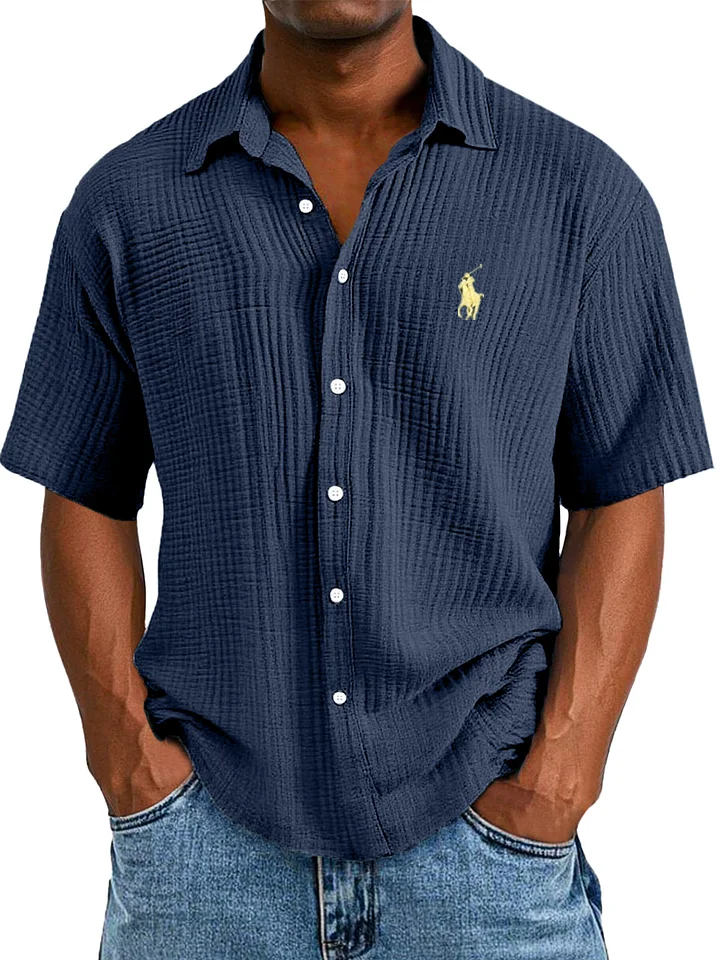 Luxury Men's Casual Short-Sleeve Shirt