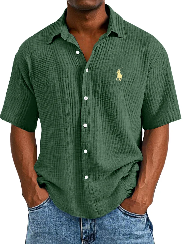 Luxury Men's Casual Short-Sleeve Shirt
