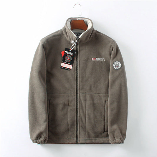 Double-Layer Wool Warm Hooded Coat