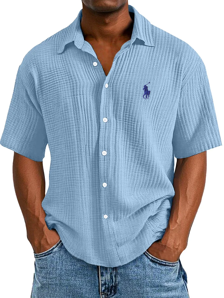 Luxury Men's Casual Short-Sleeve Shirt