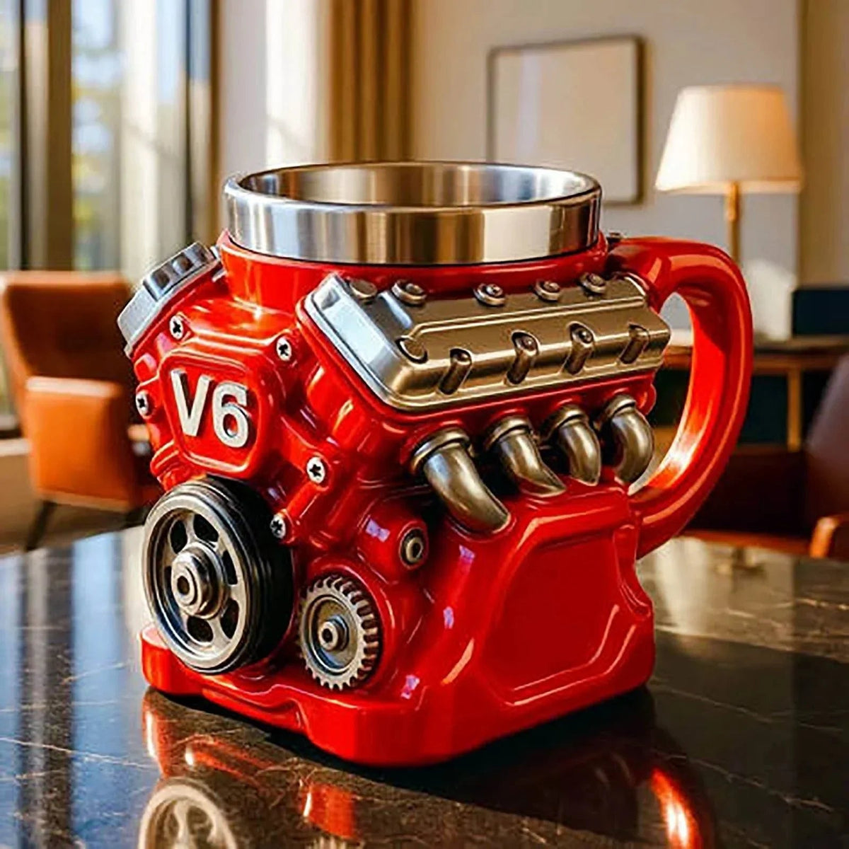 🔥V8 Engine Retro Stainless Steel Coffee Mug