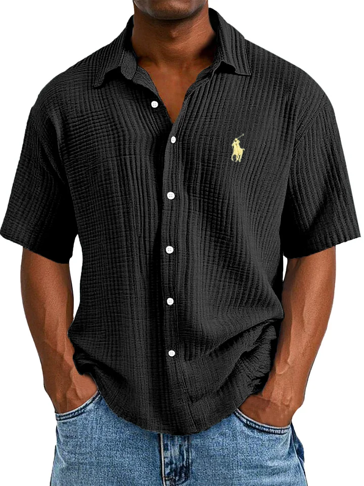 Luxury Men's Casual Short-Sleeve Shirt